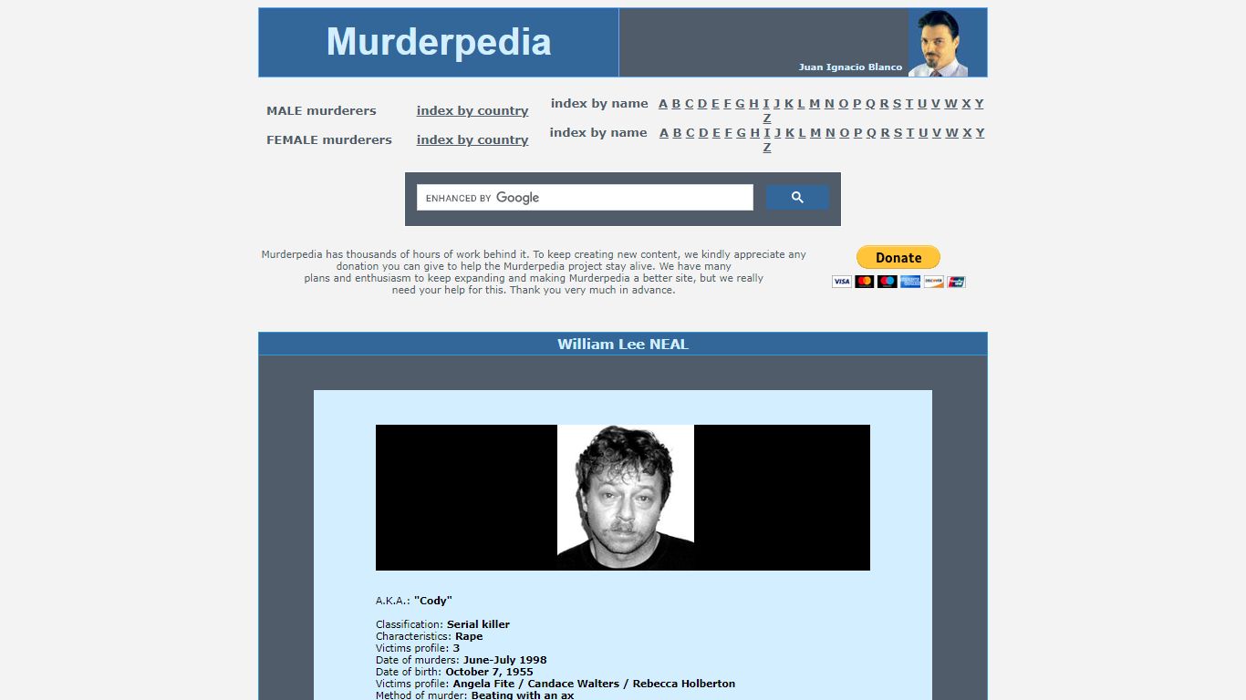William Lee Neal | Murderpedia, the encyclopedia of murderers